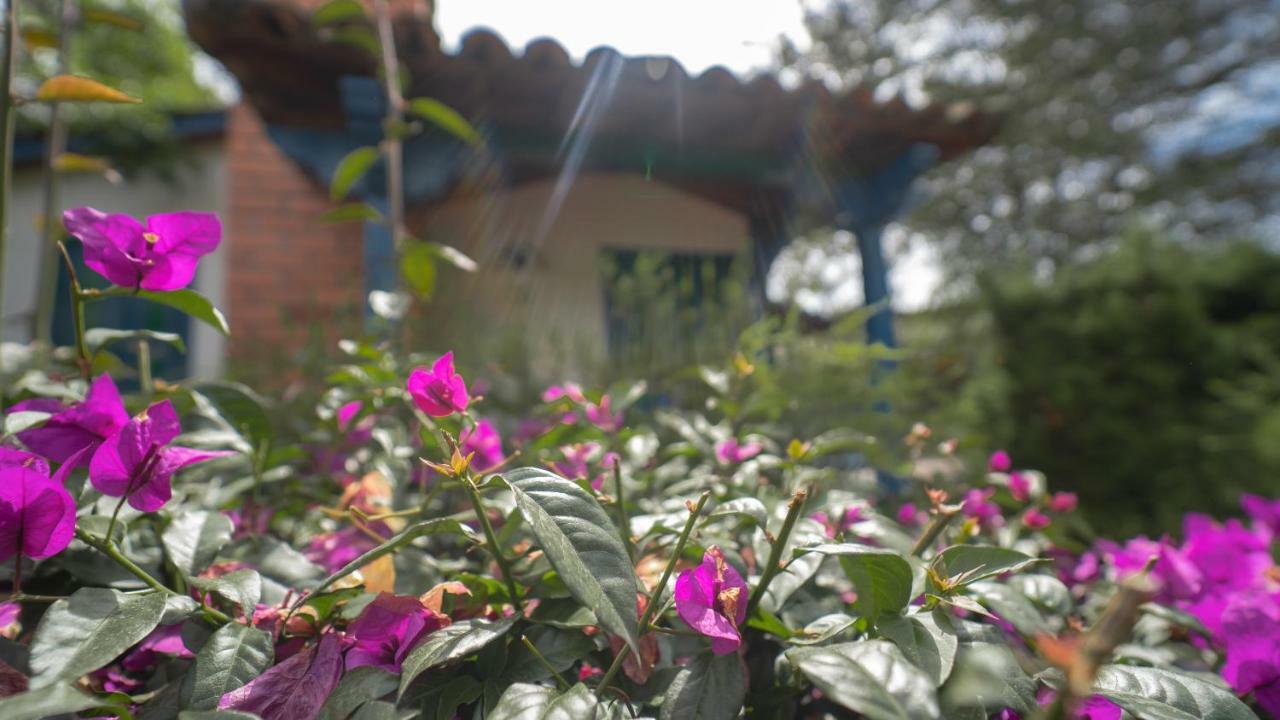 Termales El Otono Hotel Manizales Exterior photo A woman watering flowers
